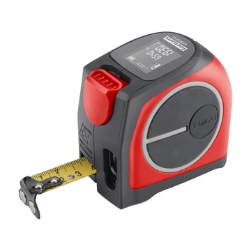 Lézeres távolságmérő mérőszalaggal, 40 m / 5 m×19 mm, lézer pontoság: 2 mm, FORTUM