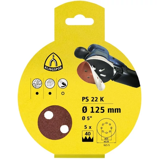 Klingspor rota tépőzáras 115 P 60PS22K gyűjtőcsomag
