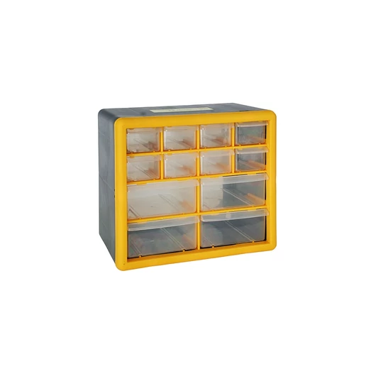 STR műanyag szortimenter SBx3045-B, 12 fiókos, 265x160x235 mm, max. 12 kg (239122)