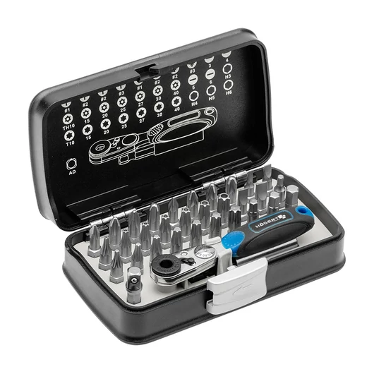 HÖGERT bitkészlet racsnis hajtószár 1 / 4" 33 részes 72T  HT1R460