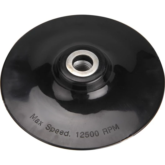 Gumitányér sarokcsiszolóhoz; 115mm, M14×2mm, lágy, max. 13.300 ford./perc
