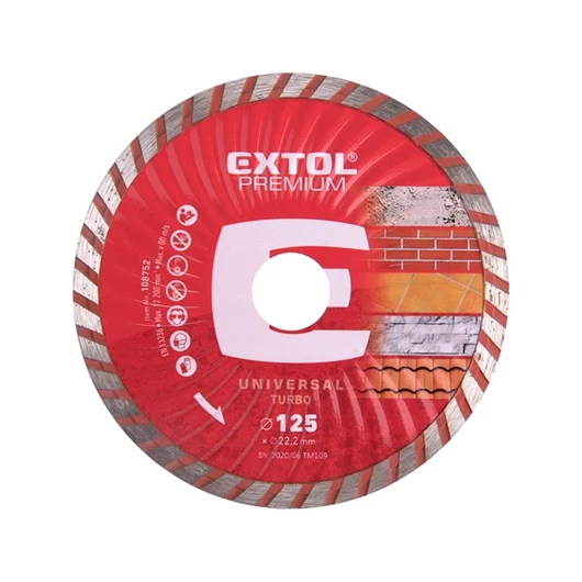 Gyémántvágó TURBO gránit/kerámia; 115×22,2mm, max.13.300 ford/perc