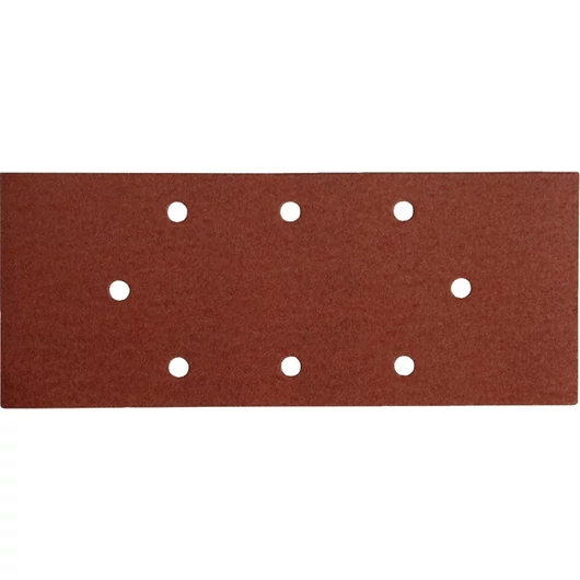 Csiszolópapír, lyukas klt. 10db, 93×230 mm, 8 db lyukkal, P60, 407114, 407115-höz