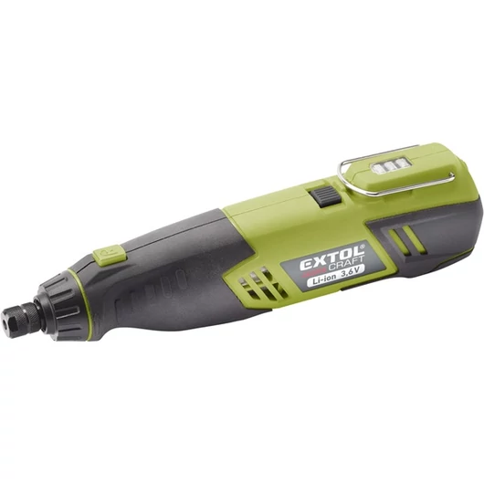 Akkus mini köszörű és fúrógép, Li-ion; 3,6V, 1300 mAh, ford.:18000 1/min, befogás 3,2mm