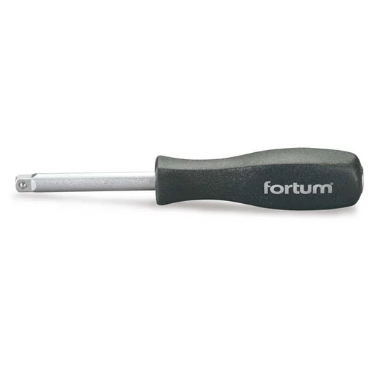 Csavarhúzó markolat dugófejekhez, 1/4", 150 mm; racsnis karral hajtható FORTUM