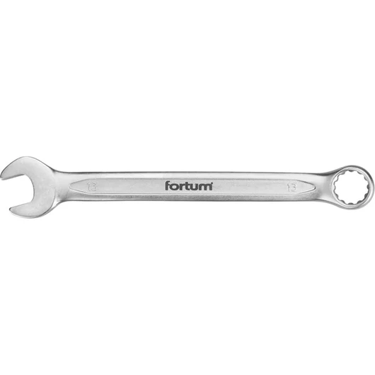 Csillag-villás kulcs, 61CrV5 mattkróm; 13mm FORTUM