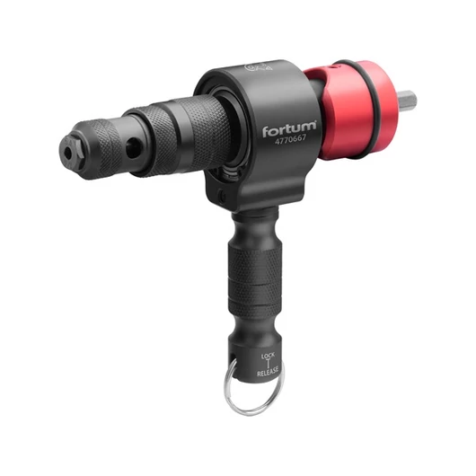 Adapter klt. fúrógéphez, 2 az 1-ben, popszegecsekhez és POP-NUT szegecsanyákhoz, 15 db, FORTUM