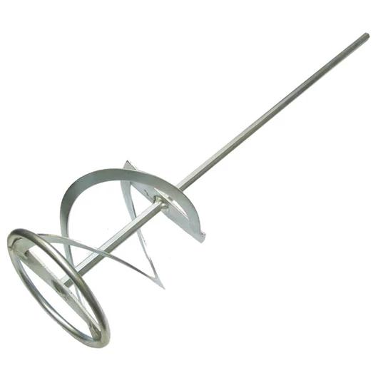 Festék- és habarcskeverő szár, fúrógéphez, hatszög befogás; 400×80mm, horganyzott