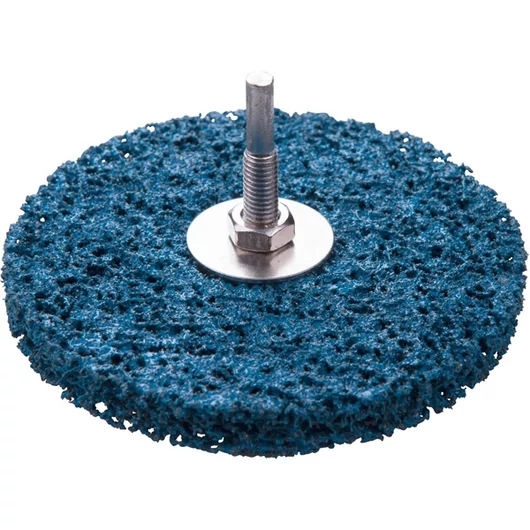 Csiszolókorong fúrógéphez ("csapos négertárcsa") 115mm, 15 mm vastagság, 6 mm befogás, nylon és szilícium-karbid