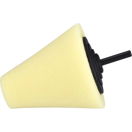 Polírozó kúp, erős polírozás, T80, 80 mm, tengelycsonk: 6 mm; sárga