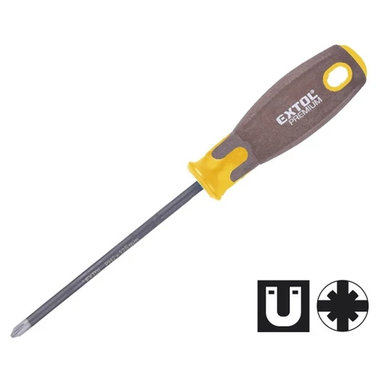 Csavarhúzó, PZ, CV., mágneses, SUPERGRIP markolat; PZ0×75mm