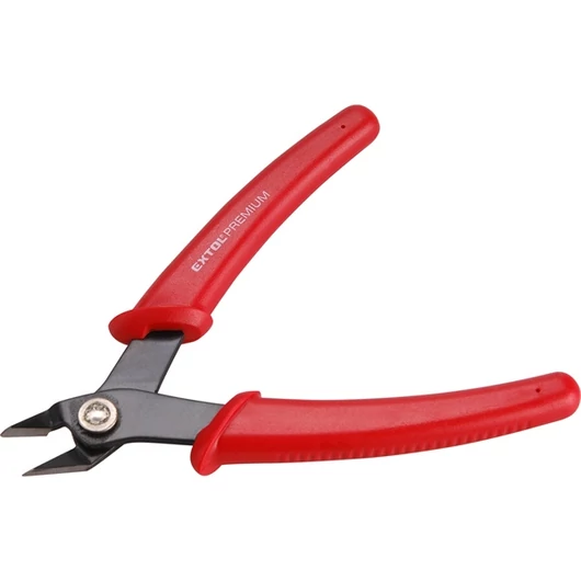 Műszerész oldalcsípő fogó, mini, 130 mm, HRC 52-55, átvágható drót max.: réz: 2mm, acél:1mm