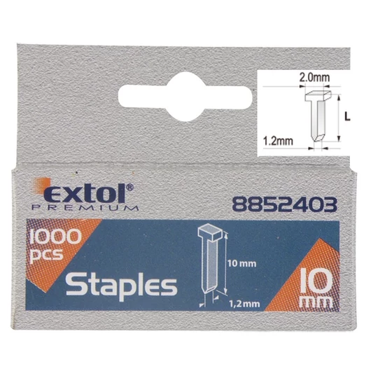 Szeg fejjel profi tűzőgéphez 1000db ; 10mm (2,0×1,2×0,52mm)