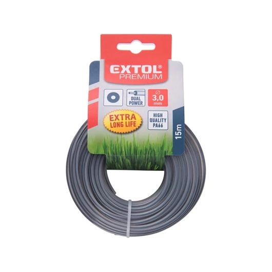Damil szegélynyíró géphez 1,6 mm, kör keresztmetszetű, fekete közép/dual power, 15m