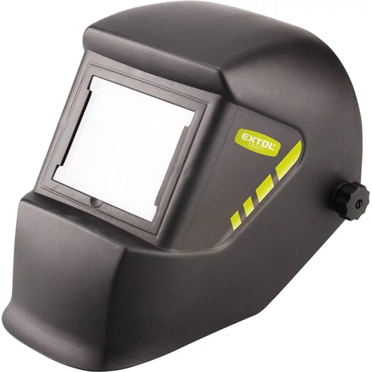 Hegesztőpajzs, fekete üveggel; DIN 13, UV/IR: DIN16, 100×85mm, 480g