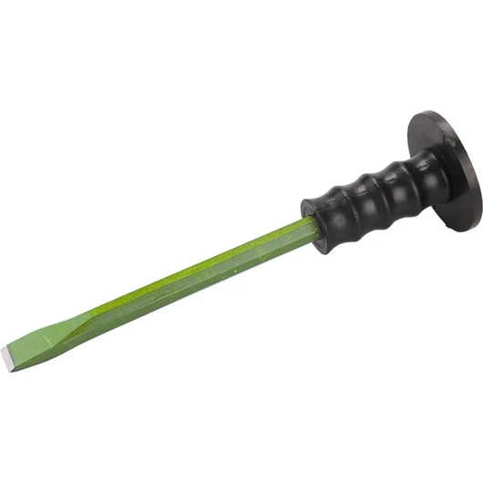 Laposvéső, műanyag kézvédővel; 400mm, 25 mm széles vágóél (22 mm szár), edzett, hőkezelt szénacél