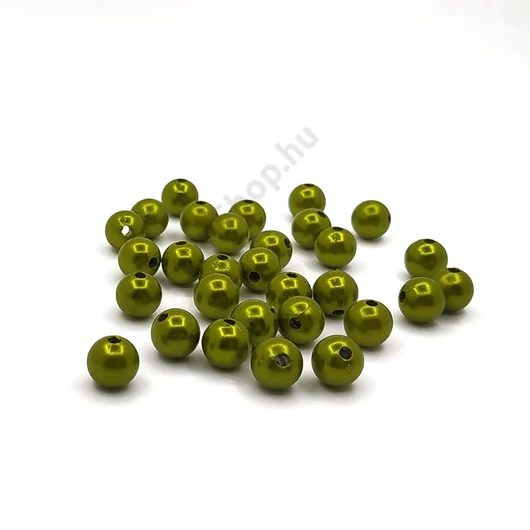 Gyöngy 10mm mohazöld színű