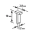 Kép 2/3 - Tűzőkapocs - 1,2 x 2 x 10 mm - 2000 db
