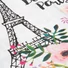 Kép 2/3 - Zuhanyfüggöny - Eiffel-torony mintás - 180 x 180 cm