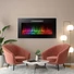 Kép 2/17 - Elektromos beépíthető kandalló - hősugárzó + RGB LED - 91 x 15 x 48 cm