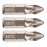 Kép 1/2 - Behajtóhegy PZ, 3 db, S2 acél; PZ 2×25mm, ACR, bliszteren