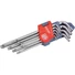 Kép 1/2 - Torx kulcs klt., CV. ; 9db, lyukas, T10,15,20,25,27,30,40,45,50, bliszteren