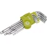 Kép 1/2 - Torx kulcs klt., Cr40. 9db, egyik vége lyukas; T10,15,20,25,27,30,40,45,50, bliszteren