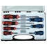 Kép 1/2 - Csavarhúzó klt., 7db; lapos: 5,5×38, 5,5×100, 6,5×125mm és 8×150mm, PH1×75, PH2×38 és PH2×125, CV. mágneses, műanyag tar
